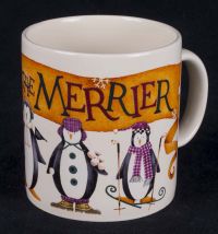 Sakura Debbie Mumm Mumsy Penguins More the Merrier Coffee Mug